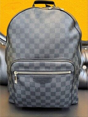 Authentic Louis Vuitton Damier Graphite Josh Black Backpack